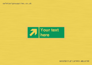 SV5232: Custom Arrow Top Right Sign