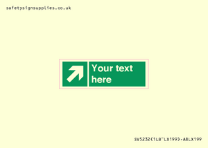 SV5232: Custom Arrow Top Right Sign
