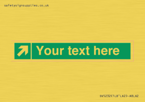 SV5232: Custom Arrow Top Right Sign