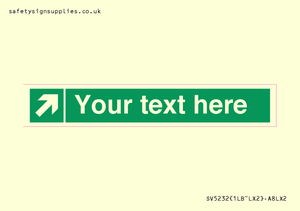 SV5232: Custom Arrow Top Right Sign