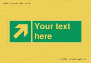 SV5232: Custom Arrow Top Right Sign