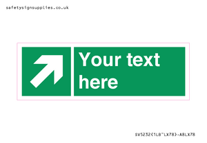 SV5232: Custom Arrow Top Right Sign