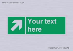 SV5232: Custom Arrow Top Right Sign