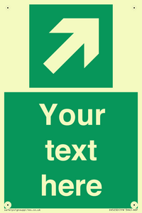 SV5232: Custom Arrow Top Right Sign