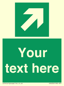 SV5232: Custom Arrow Top Right Sign