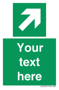 SV5232: Custom Arrow Top Right Sign