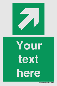 SV5232: Custom Arrow Top Right Sign