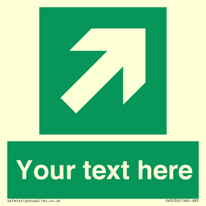 SV5232: Custom Arrow Top Right Sign