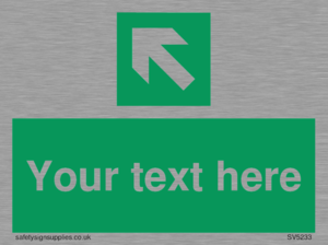 SV5233: Custom Arrow Top Left Sign