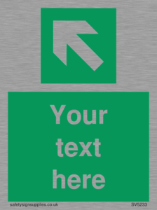 SV5233: Custom Arrow Top Left Sign