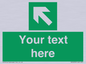 SV5233: Custom Arrow Top Left Sign