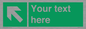 SV5233: Custom Arrow Top Left Sign