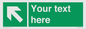 SV5233: Custom Arrow Top Left Sign