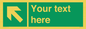 SV5233: Custom Arrow Top Left Sign