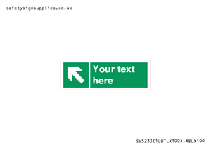 SV5233: Custom Arrow Top Left Sign
