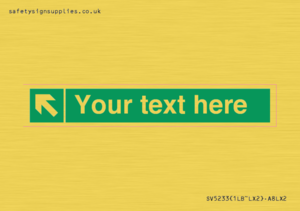 SV5233: Custom Arrow Top Left Sign