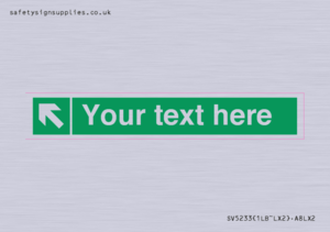 SV5233: Custom Arrow Top Left Sign