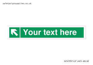 SV5233: Custom Arrow Top Left Sign