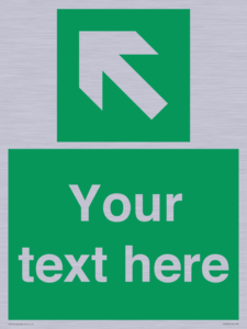 SV5233: Custom Arrow Top Left Sign