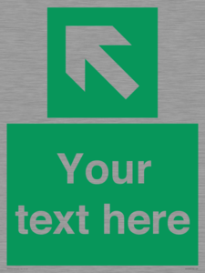 SV5233: Custom Arrow Top Left Sign