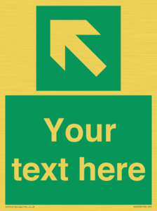SV5233: Custom Arrow Top Left Sign