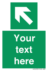 SV5233: Custom Arrow Top Left Sign