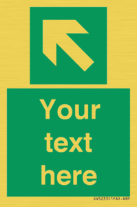 SV5233: Custom Arrow Top Left Sign