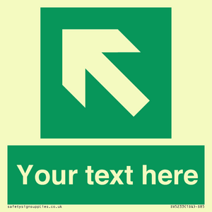 SV5233: Custom Arrow Top Left Sign