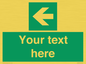 SV5235: Custom Arrow Left Sign