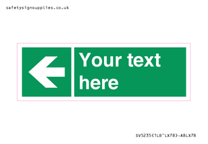 SV5235: Custom Arrow Left Sign