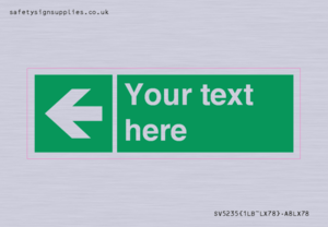 SV5235: Custom Arrow Left Sign