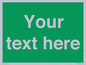 SV6007: Custom Safe Condition: Blank (green) sign
