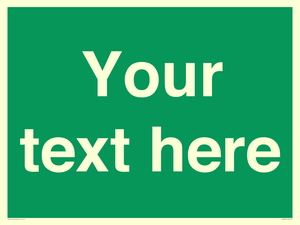 SV6007: Custom Safe Condition: Blank (green) sign