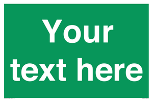 SV6007: Custom Safe Condition: Blank (green) sign