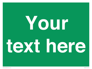 SV6007: Custom Safe Condition: Blank (green) sign