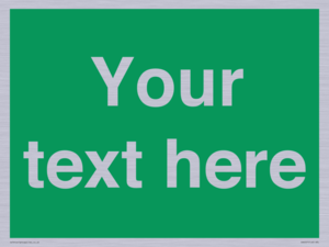 SV6007: Custom Safe Condition: Blank (green) sign
