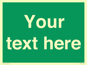 SV6007: Custom Safe Condition: Blank (green) sign