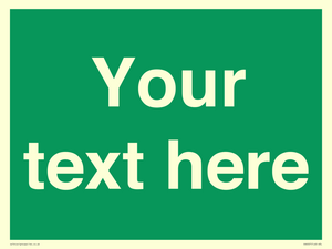 SV6007: Custom Safe Condition: Blank (green) sign