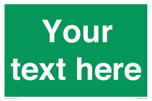 SV6007: Custom Safe Condition: Blank (green) sign