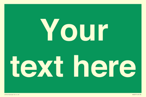 SV6007: Custom Safe Condition: Blank (green) sign