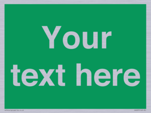 SV6007: Custom Safe Condition: Blank (green) sign