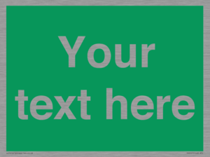 SV6007: Custom Safe Condition: Blank (green) sign