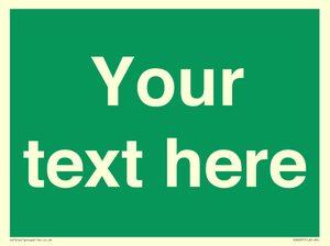SV6007: Custom Safe Condition: Blank (green) sign