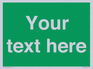 SV6007: Custom Safe Condition: Blank (green) sign