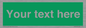 SV6007: Custom Safe Condition: Blank (green) sign