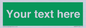 SV6007: Custom Safe Condition: Blank (green) sign