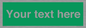 SV6007: Custom Safe Condition: Blank (green) sign