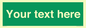 SV6007: Custom Safe Condition: Blank (green) sign