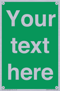 SV6007: Custom Safe Condition: Blank (green) sign