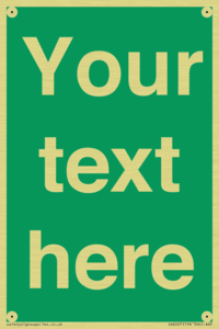 SV6007: Custom Safe Condition: Blank (green) sign